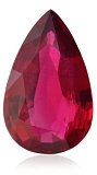 3.18 ct Pear Red Natural Ruby