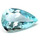 16.49 ct Pear Blue Natural Aquamarine