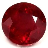 1.96 ct Round Red Natural Ruby