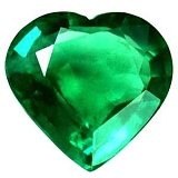 2.76 ct Heart Green Natural Emerald