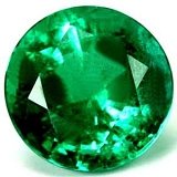 0.99 ct Round Green Natural Emerald