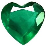 1.76 ct Heart Green Natural Emerald