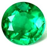 0.70 ct Round Green Natural Emerald