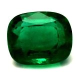 1.32 ct Cushion Green Natural Emerald