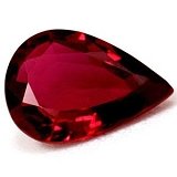 0.62 ct Pear Red Natural Ruby