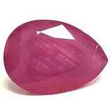 6.41 ct Pear Red Natural Ruby