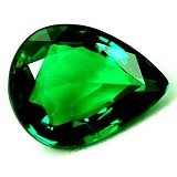 0.61 ct Pear Green Natural Emerald