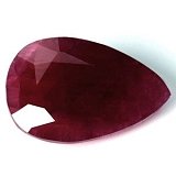4.96 ct Pear Red Natural Ruby