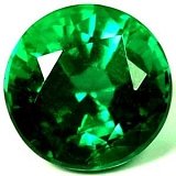 0.54 ct Round Green Natural Emerald