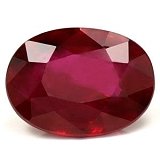 0.99 ct Oval Red Natural Ruby