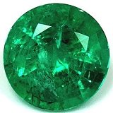 1.35 ct Round Green Natural Emerald