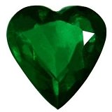 1.36 ct Heart Green Natural Emerald