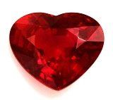3.09 ct Heart Red Natural Ruby