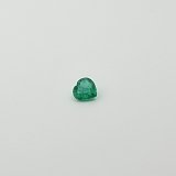 0.69 ct Heart Green Natural Emerald