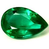 0.77 ct Pear Green Natural Emerald