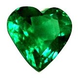1.11 ct Heart Green Natural Emerald