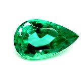 0.83 ct Pear Green Natural Emerald