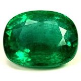 3.20 ct Cushion Green Natural Emerald