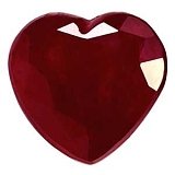 1.01 ct Heart Red Natural Ruby
