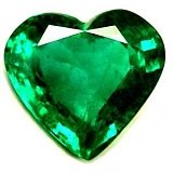 1.41 ct Heart Green Natural Emerald