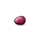 1.52 ct Pear Red Natural Ruby