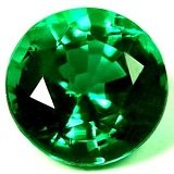 0.58 ct Round Green Natural Emerald