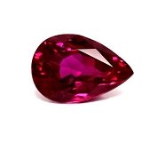 0.63 ct Pear Red Natural Ruby