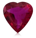0.90 ct Heart Red Natural Ruby