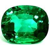1.00 ct Cushion Green Natural Emerald