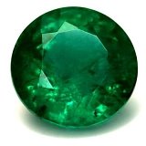 3.88 ct Round Green Natural Emerald