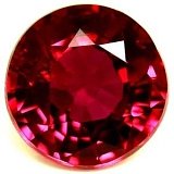 0.59 ct Round Red Natural Ruby