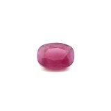 3.17 ct Cushion Red Natural Ruby