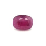3.11 ct Cushion Red Natural Ruby