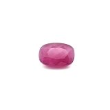 3.14 ct Cushion Red Natural Ruby