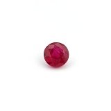 1.11 ct Round Red Natural Ruby