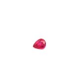 0.23 ct Pear Red Natural Ruby