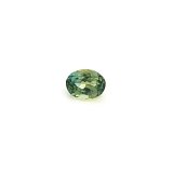 0.77 ct Oval Green Natural Sapphire