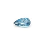 0.95 ct Pear Blue Natural Aquamarine
