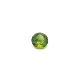 0.76 ct Round Green Natural Sapphire