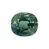 6.12 ct Cushion Green Natural Sapphire