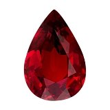 3.08 ct Pear Red Natural Ruby
