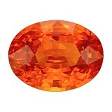 5.13 ct Oval Orange Natural Sapphire