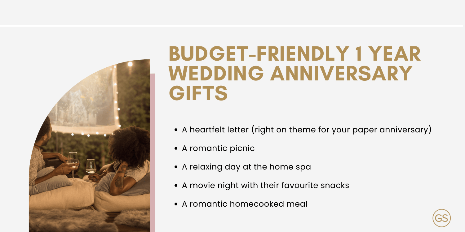 cheap 1 year wedding anniversary gift ideas