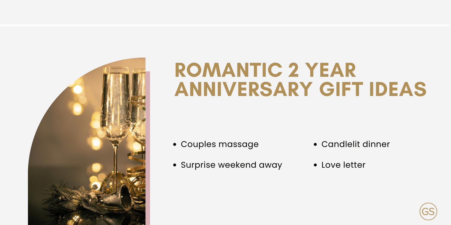 romantic 2 year wedding anniversary gift ideas