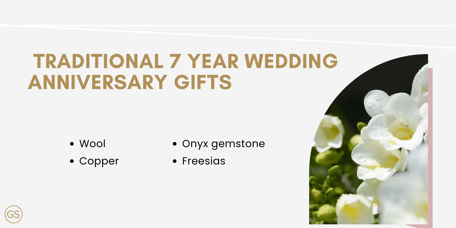 traditional 7 year wedding anniversary gifts