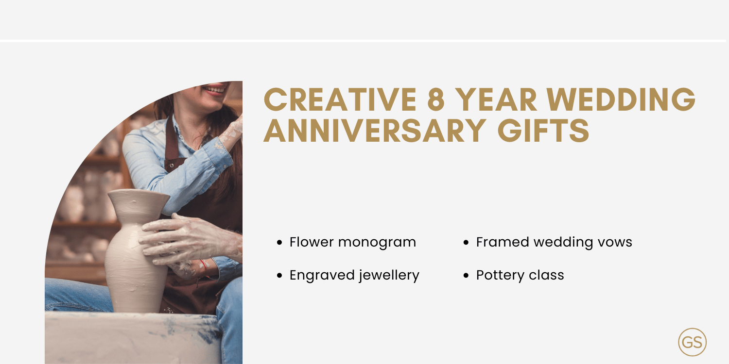 creative 8 year wedding anniversary gifts