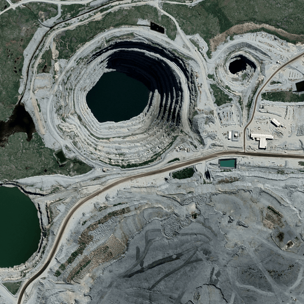 A picture of a diamond mining field in an article about whether lab-grown diamonds are more environmentally friendly.