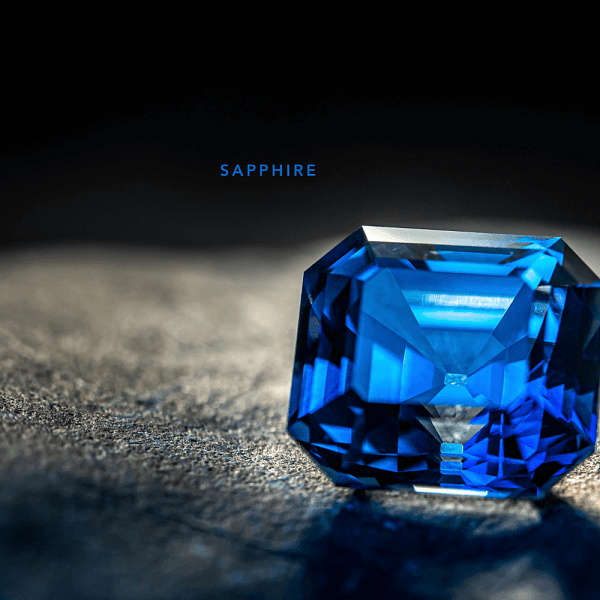 Image of the gemstone sapphire, the September birthstone.