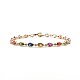 Multi‑Color Bracelet with Natural Sapphires 5.37cts Total Weight