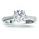Calista 1.01ct Round IGI LG Side Stones Diamond Engagement Ring